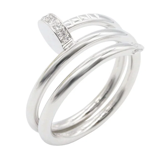Cartier Ring Juste un Clou Double Diamond 18K White Gold in White from The Reluxe
