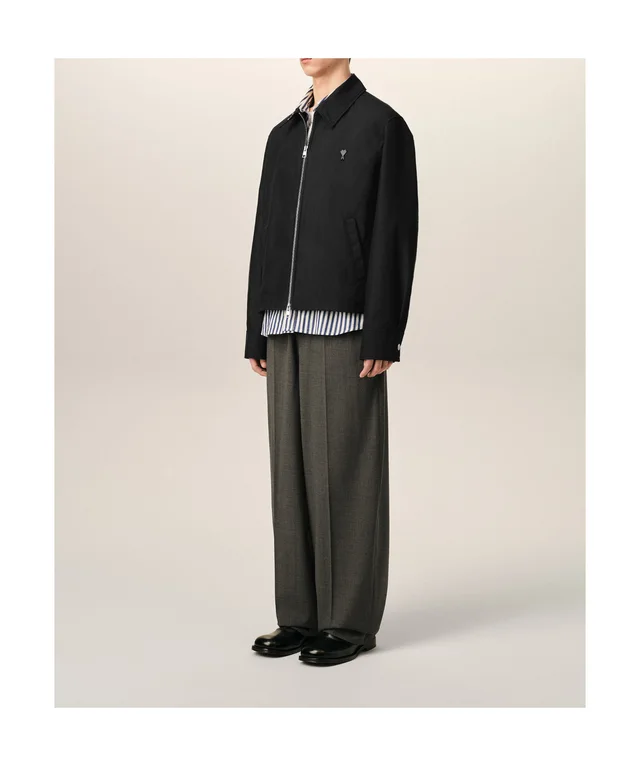Ami Paris Black nylon jacket with Ami de Coeur, photo 5 of 6 from SENSER