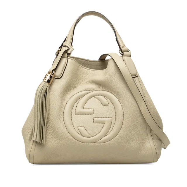 Brown Gucci Small Leather Soho Satchel in Brown Leather from Designer Revival