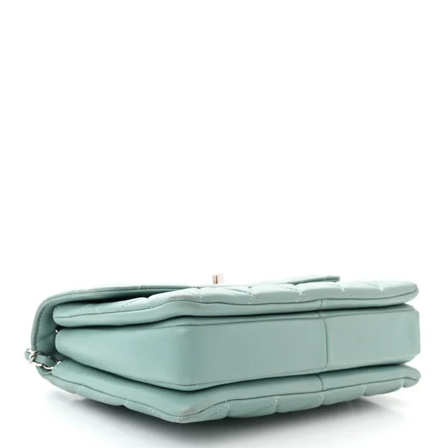 Chanel Quilted Small Trendy CC Flap Dual Handle Bag Light Blue in Blue Lambskin from FASHIONPHILE, photo 4 of 15