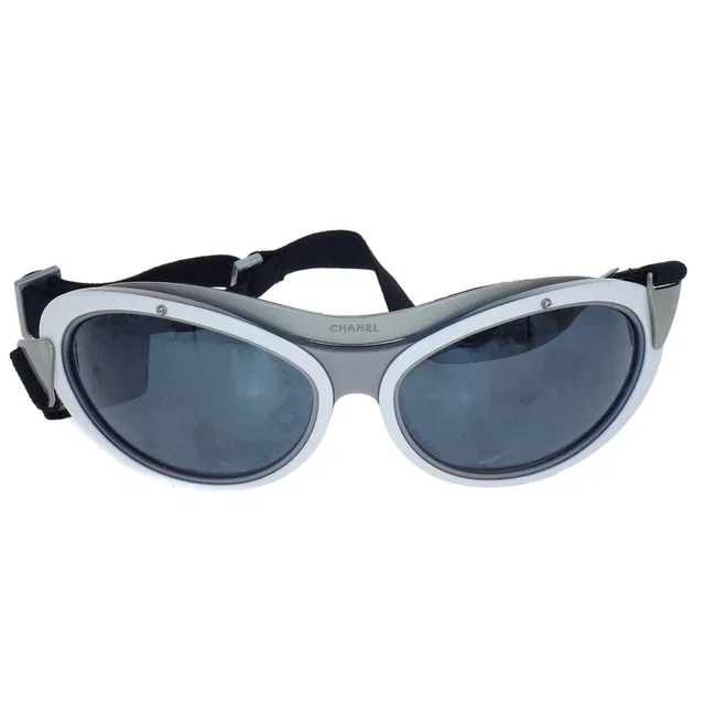Chanel Sport Line Sunglasses Eyewear Black Small Good in Black Canvas from AMORE Vintage Tokyo