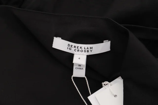 Derek Lam 10 Crosby Cami Flounce Mini Dress in Black Viscose in Black, photo 4 of 5 from ShopSimon