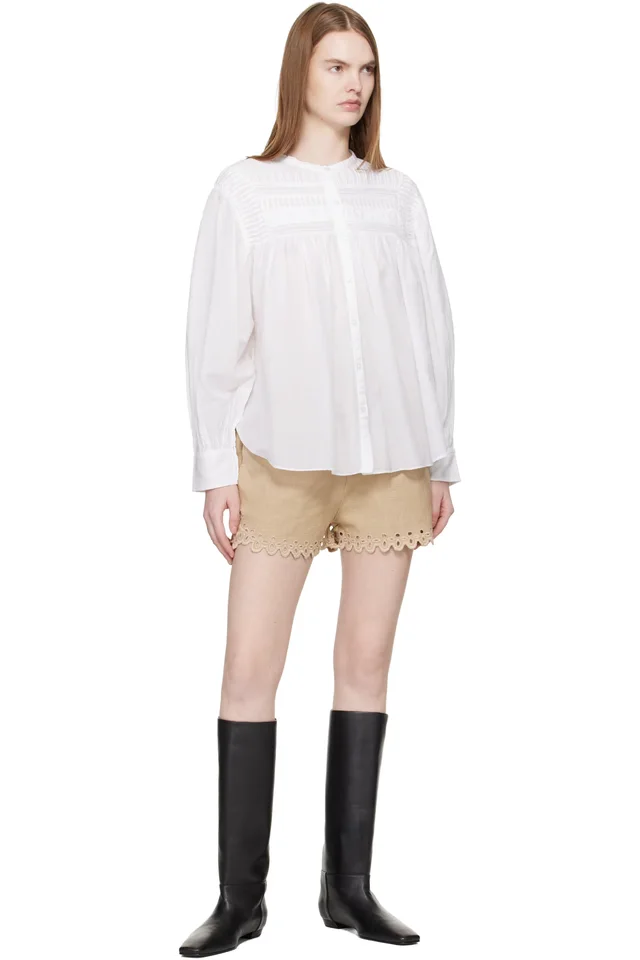 Isabel Marant Etoile Brown Balyme Shorts, photo 4 of 4 from SSENSE