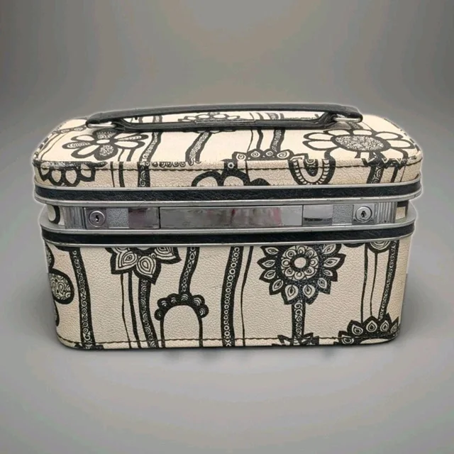 Samsonite X Marimekko Fashionaire Traincase Rare! 1960's Black White Flowers from Poshmark