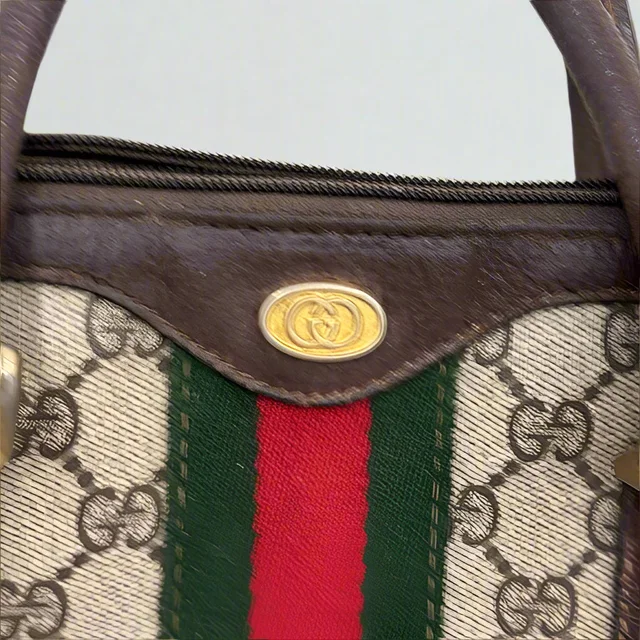 Gucci Vintage Ophidia Boston Bag in Coated canvas from SparklesnDreams