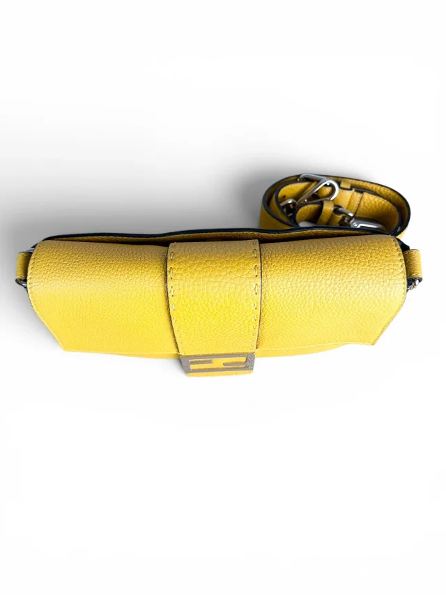 Fendi Yellow Selleria Leather Belt Baguette in Yellow Leather from Season 2 Consign, photo 6 of 10