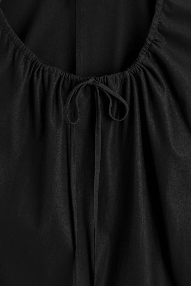 COS GATHERED-NECK JERSEY TANK TOP in Black, photo 3 of 7 from COS (Canada)