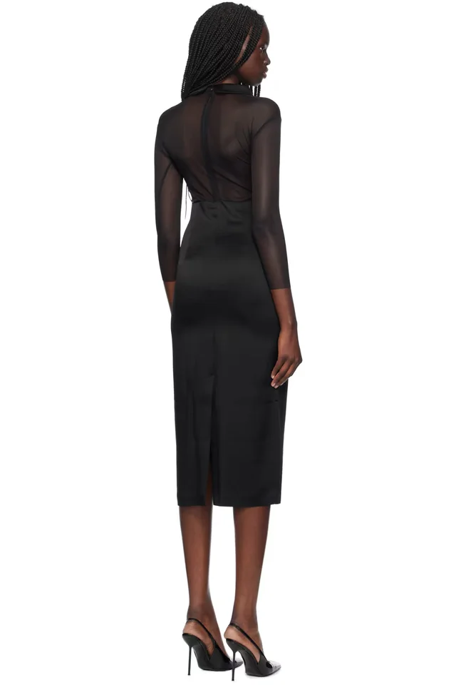 Blumarine Black Heart Midi Dress, photo 3 of 4 from SSENSE
