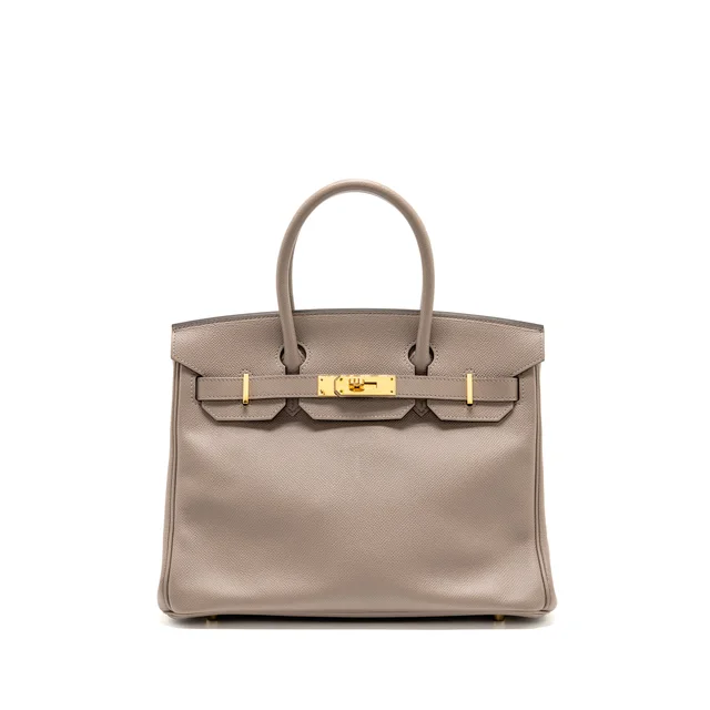 Hermès birkin 30 epsom m8 gris asphalt GHW stamp C in Grey Epsom leather from EMIER