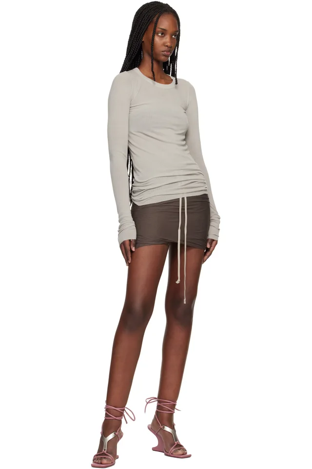 Rick Owens DRKSHDW Gray Temple Buds Shorts, photo 4 of 4 from SSENSE