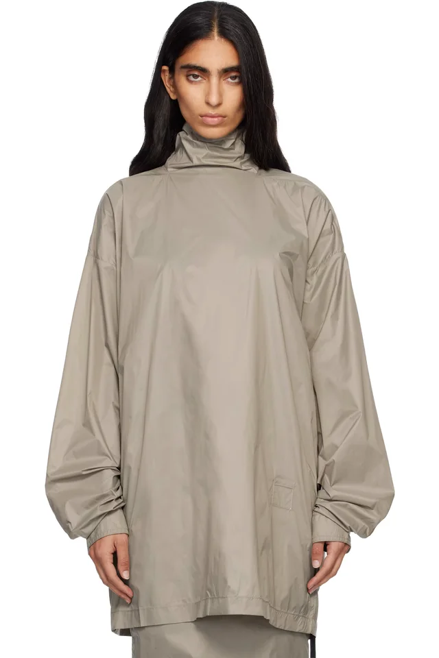 Rick Owens DRKSHDW Taupe Concordians Jumbo Turtleneck, image 1 of 1 from SSENSE