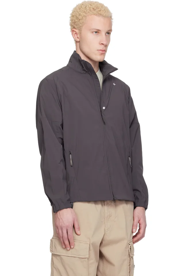 Stone Island Gray 1200035 Recycled Stretch Nylon Tela S.I. Stellina Jacket, photo 2 of 4 from SSENSE