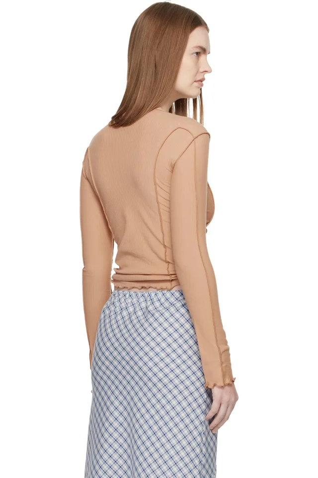 Baserange Tan Omato Long Sleeve T-shirt, photo 3 of 4 from SSENSE