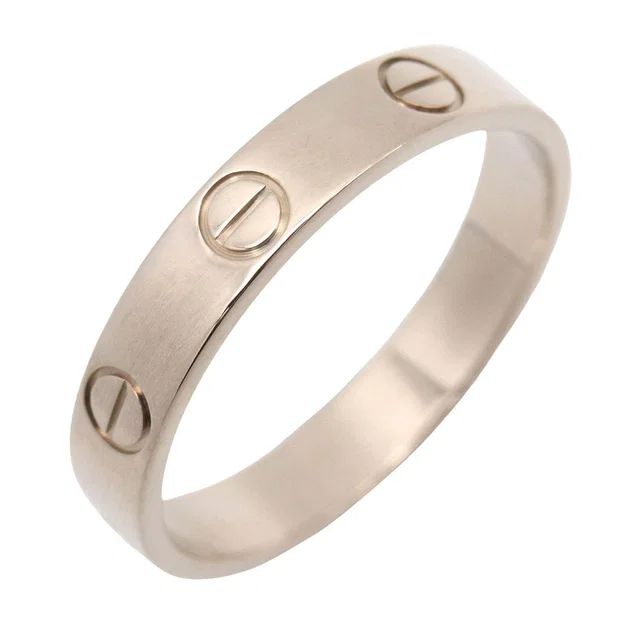 Cartier Mini Love Au750 White Gold Ring Size 55 in White from LuxUness