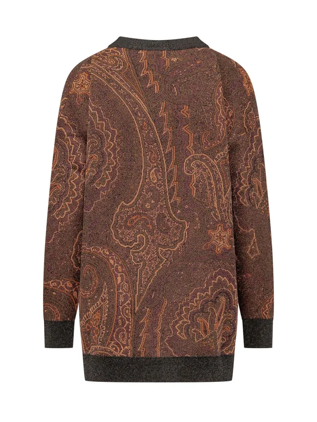 Etro Paisley Jacquard Long Cardigan, photo 3 of 4 from SENSER