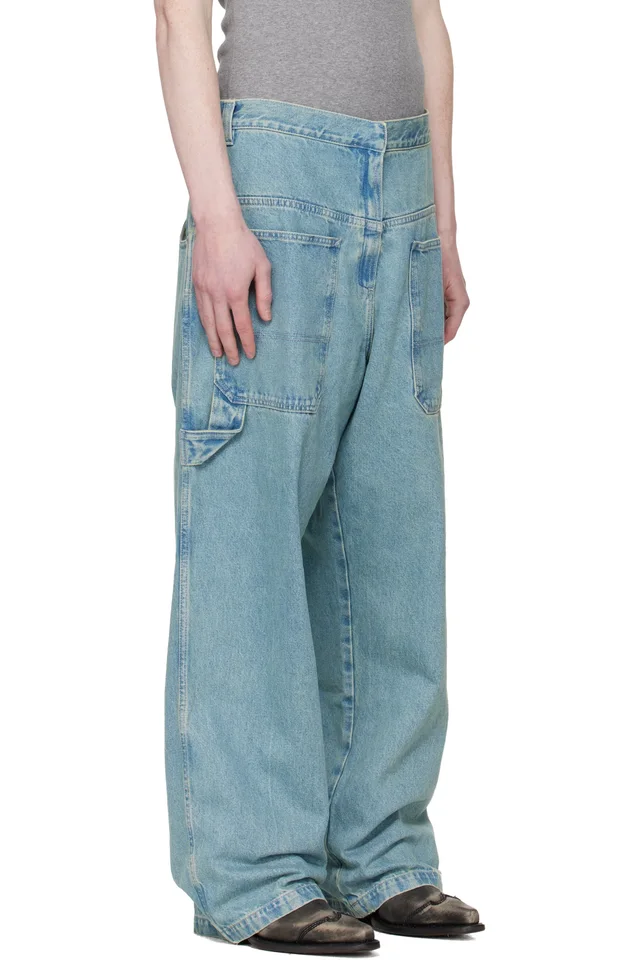 VETEMENTS Blue Back-To-Front Hip-Hop Jeans, photo 2 of 4 from SSENSE