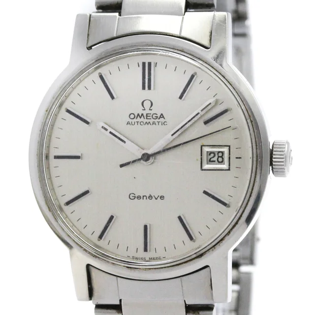 Omega Geneve Cal 1481 Steel Automatic Mens Watch 166.0098 Vintage in Silver from Elady