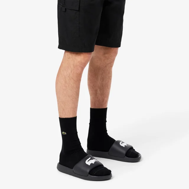 Lacoste Men's Serve Slide 1.0 in Black & White, photo 7 of 7 from Lacoste
