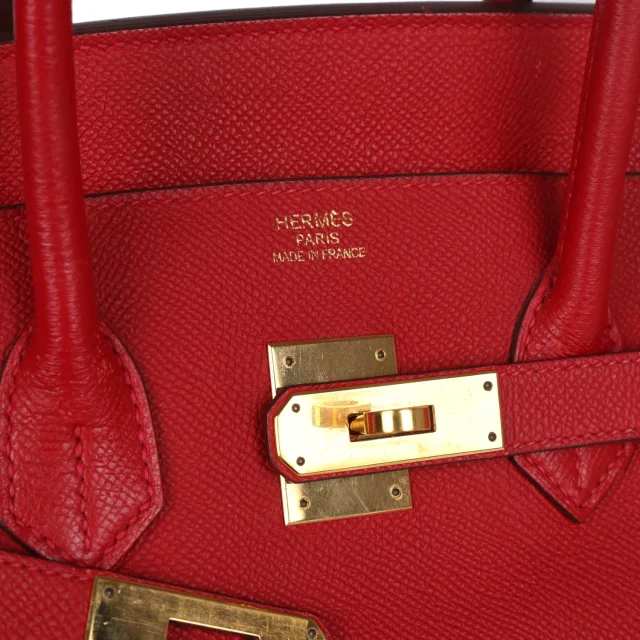 Hermès Birkin 35 Rouge Casaque Epsom Gold Hardware in Red Epsom leather from Madison Avenue Couture, photo 7 of 9