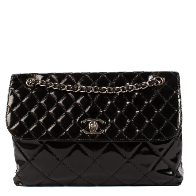 Chanel Black Patent Leather In the Business Flap Bag in Black Patent leather from Labellov