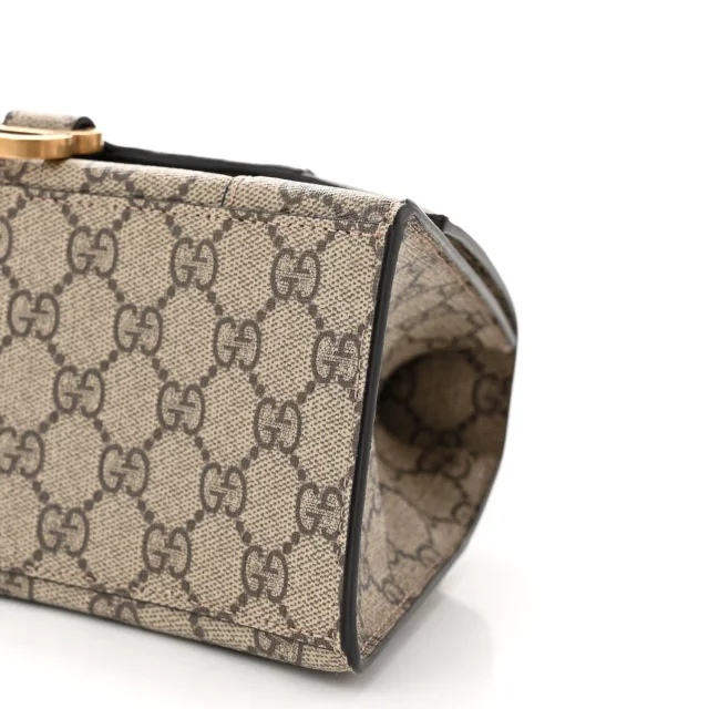 Balenciaga X GUCCI GG Supreme Monogram Small Hourglass Top Handle Bag Beige Ebony in Beige Coated canvas from FASHIONPHILE, photo 10 of 10
