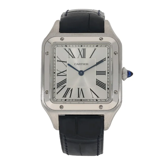 Cartier Santos Dumont WSSA0022 31.5mm Stainless Steel Watch in Leather from H&T