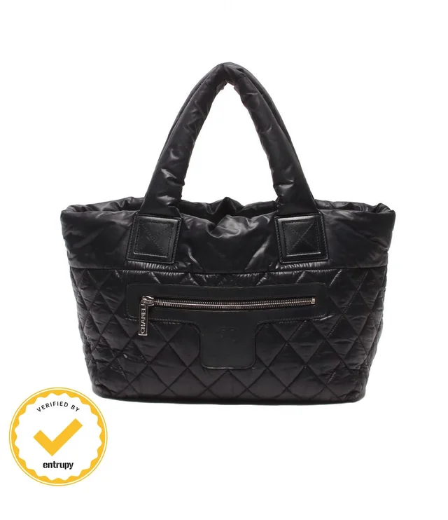 Chanel Handbag Silver Coco Cocoon PM in Silver from The Reluxe