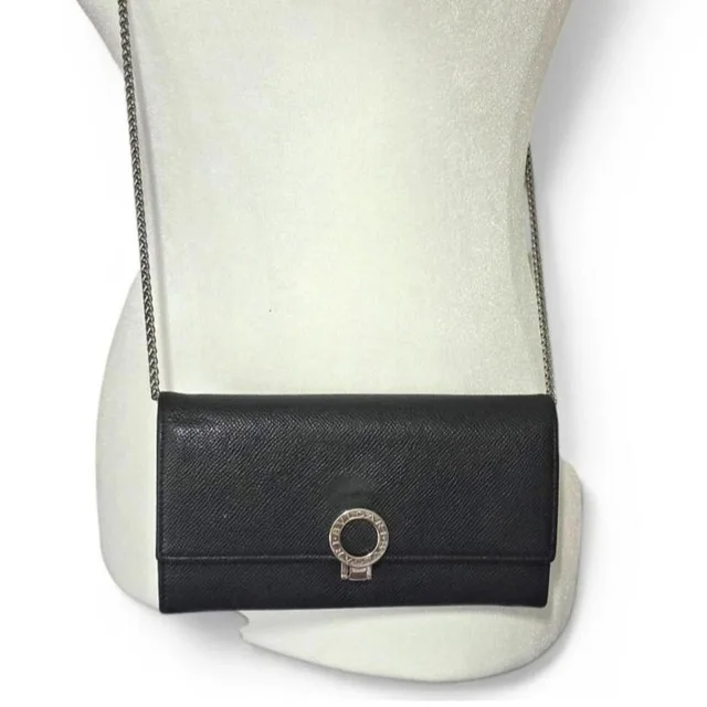 Bvlgari Women's Wallet - Black in black from Depop, photo 1 of 1