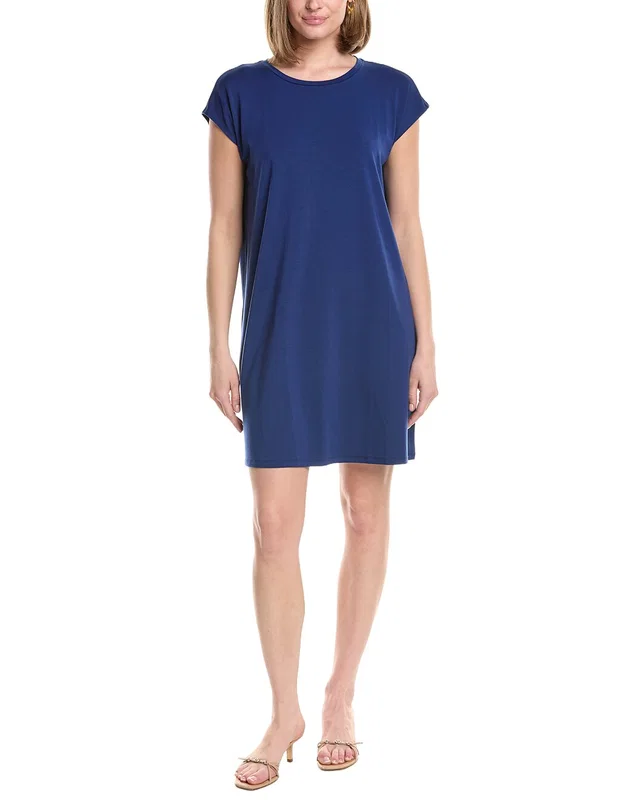 EILEEN FISHER Crew Neck Boxy Shirtdress, image 1 of 1 from Rue La La