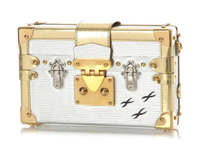Louis Vuitton Silver and Gold Epi Petite Malle in Gold Leather from Ann's Fabulous Finds, photo 2 of 9