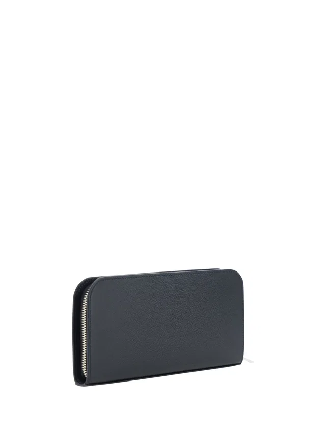 Saint Laurent Grain Wallet — Black Calf Leather in Black Calfskin from HEWI