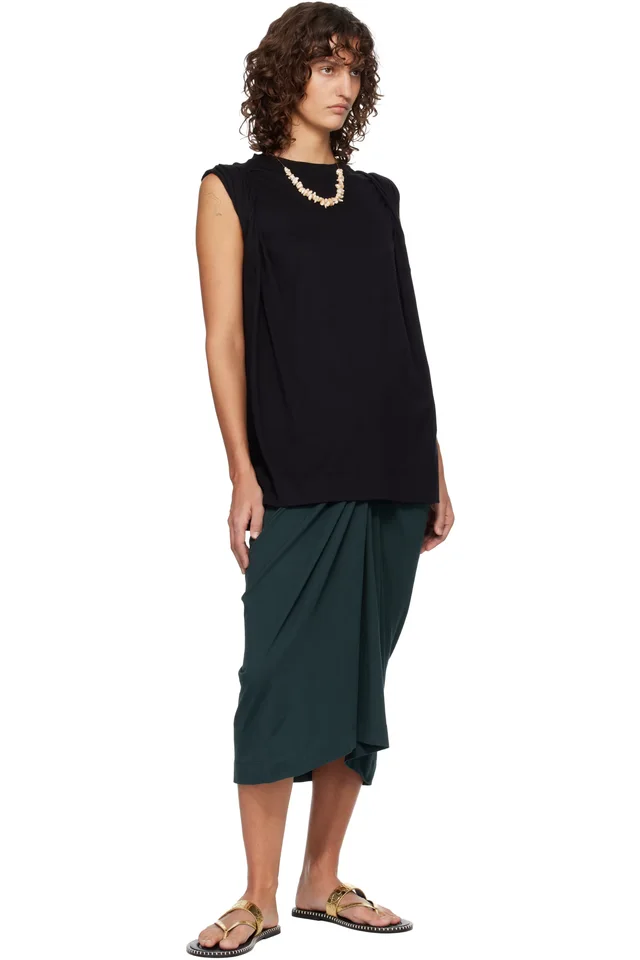 Dries Van Noten Black Loose Sleeveless T-shirt, photo 4 of 4 from SSENSE