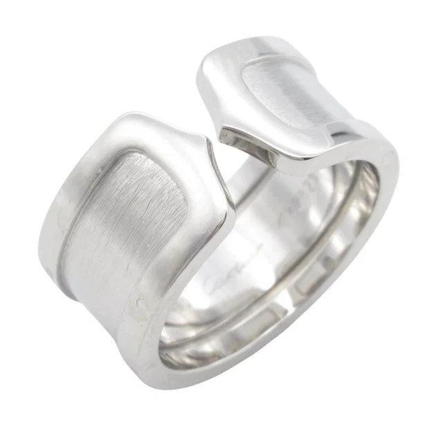 Cartier C2 Au750 White Gold Ring Size 14 in White from LuxUness