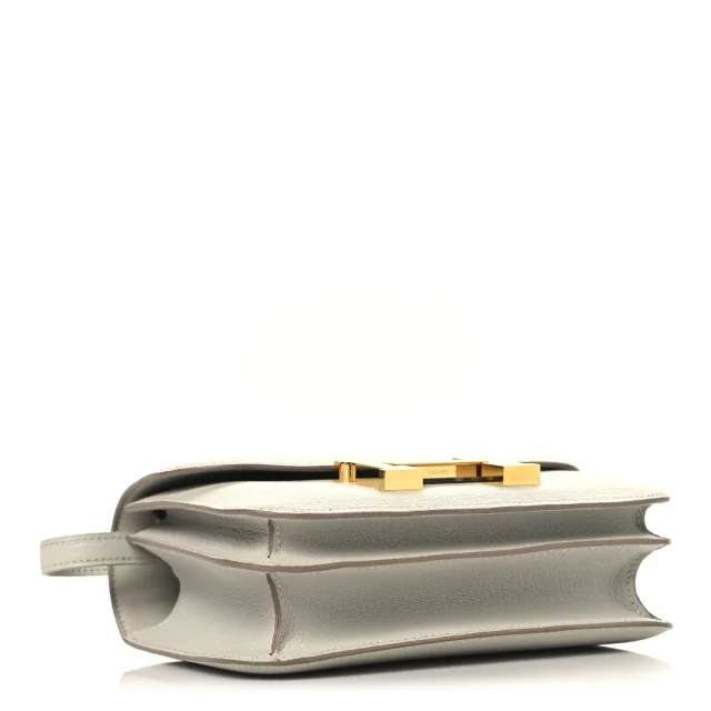 Hermès Chevre Mysore Constance 18 Gris Perle in Grey Goatskin from FASHIONPHILE, photo 4 of 10