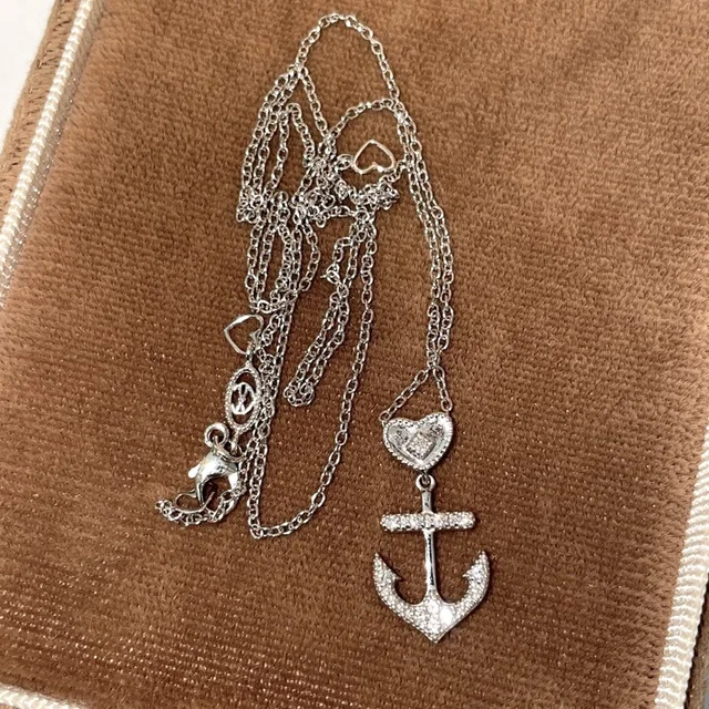 Solid 18k White Gold Philippe Charriol Diamond Anchor Heart Necklace (Not 14k ) in white from Poshmark