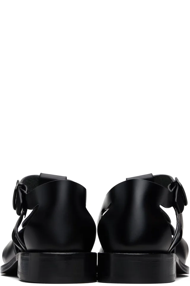 HEREU Black Pesca Sandals, photo 2 of 5 from SSENSE