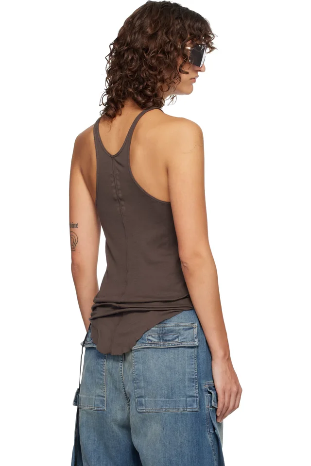Rick Owens DRKSHDW Gray Temple Racer Back Tank Top, photo 3 of 4 from SSENSE