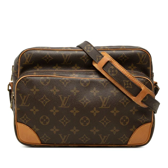 Brown Louis Vuitton Monogram Nil Crossbody in Brown Coated canvas from Designer Revival
