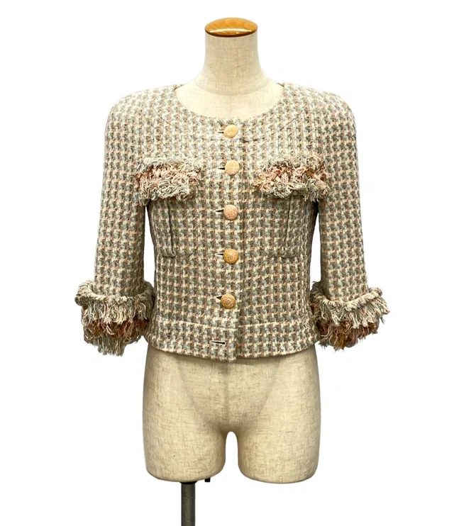 Chanel Camellia Silk Jacket 34 in Silk from The Reluxe