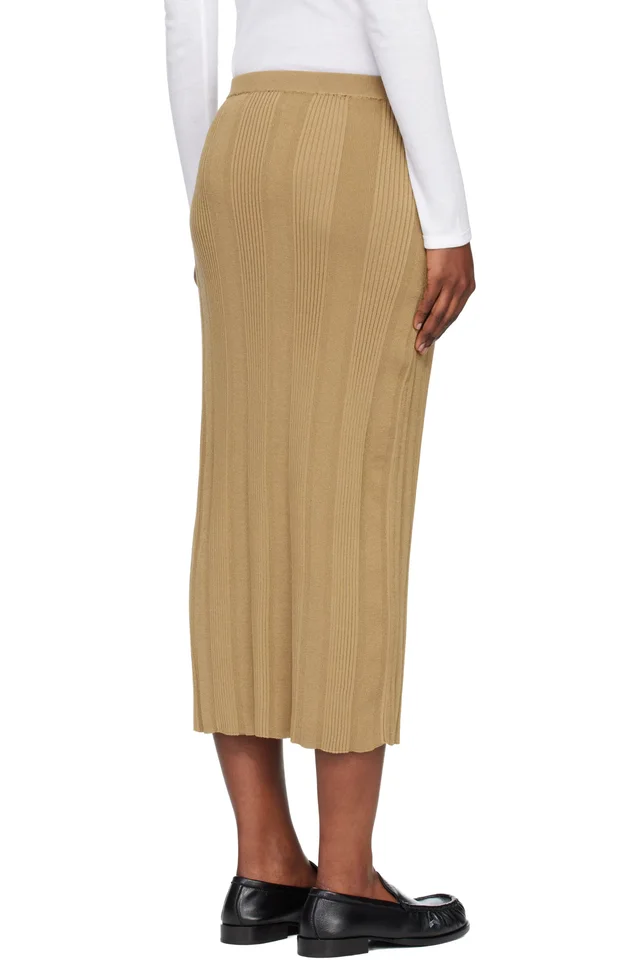 Proenza Schouler Khaki Ryanne Midi Skirt, photo 3 of 4 from SSENSE