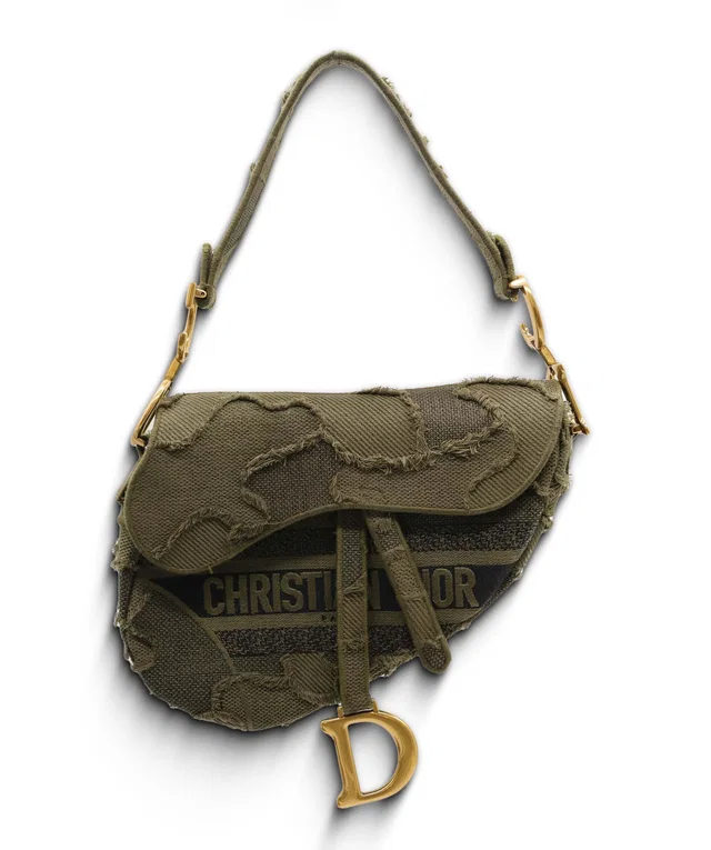 Dior Camouflage Saddle Bag GHW in Canvas from Luxury Promise