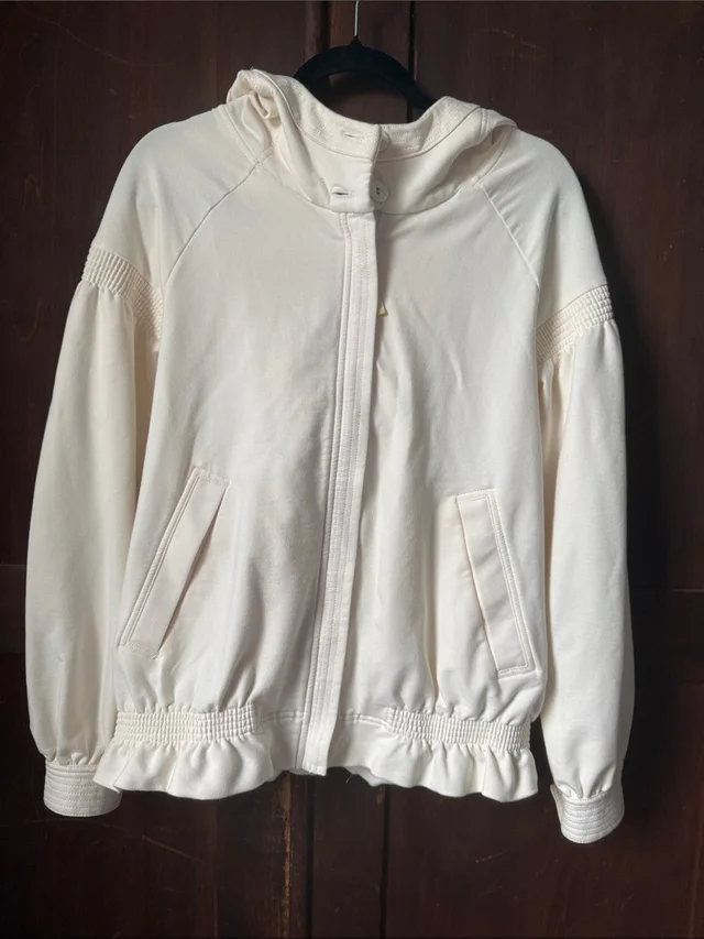 Vintage 2008 Adidas Stella Mccartney Gathered Hooded Track Jacket Medium from Poshmark