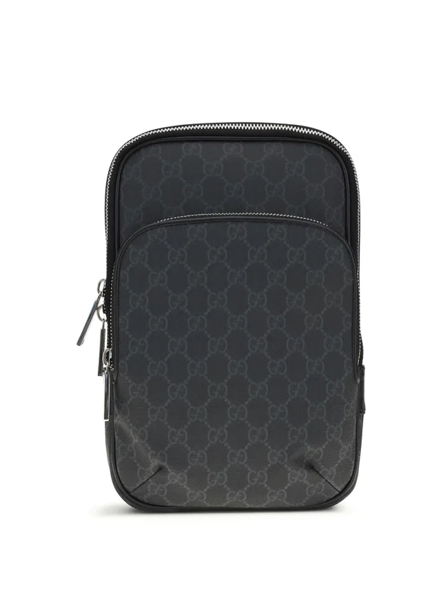 Gucci Gg Supreme Shoulder Bag — Black in Black Coated canvas from HEWI