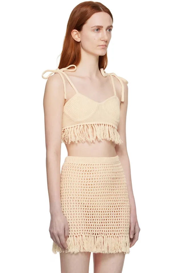 The Garment Beige Egypt Bra, photo 2 of 4 from SSENSE