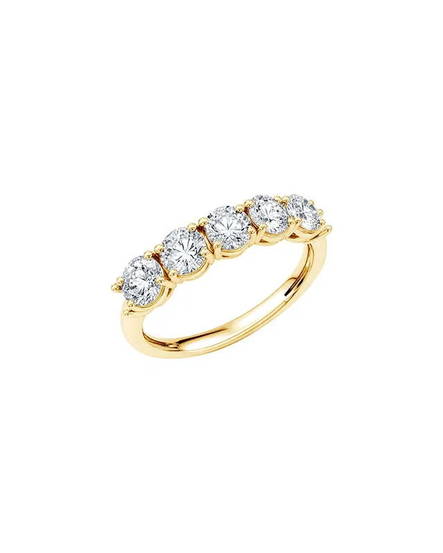 Lab Grown Diamonds 14K 2.00 ct. tw. Lab-Grown Diamond 5 Stone Band Ring, image 1 of 1 from Gilt