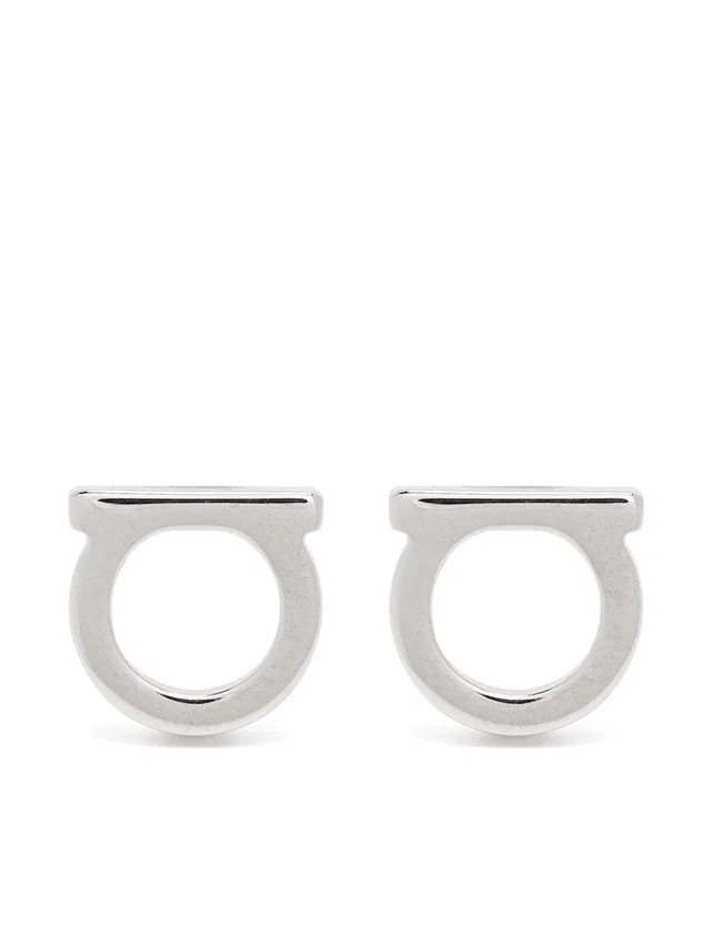 Ferragamo Gancini Earrings — Silver in Silver from HEWI