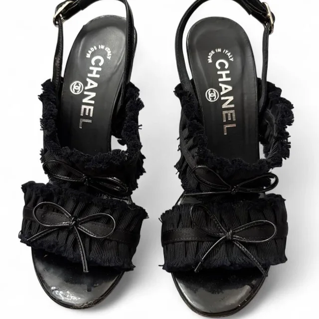 Chanel Women's Footwear - Black - US 5 from Depop