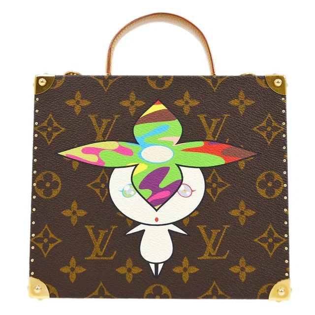 Louis Vuitton 2000s x Takashi Murakami Hat Man Jewelry Case M92475 in Coated canvas from AMORE Vintage Tokyo