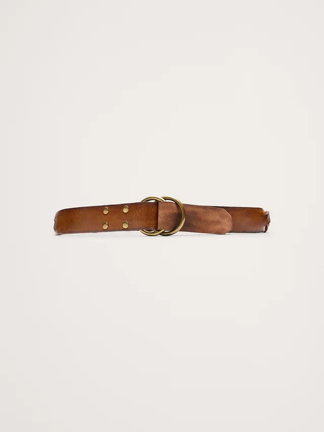 Banana Republic Woven Leather Double-Ring Belt in Brown from Banana Republic (Canada), photo 1 of 1