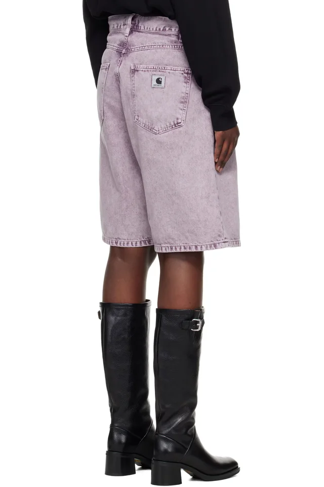 Carhartt Work In Progress Purple Brandon Denim Shorts, photo 3 of 4 from SSENSE